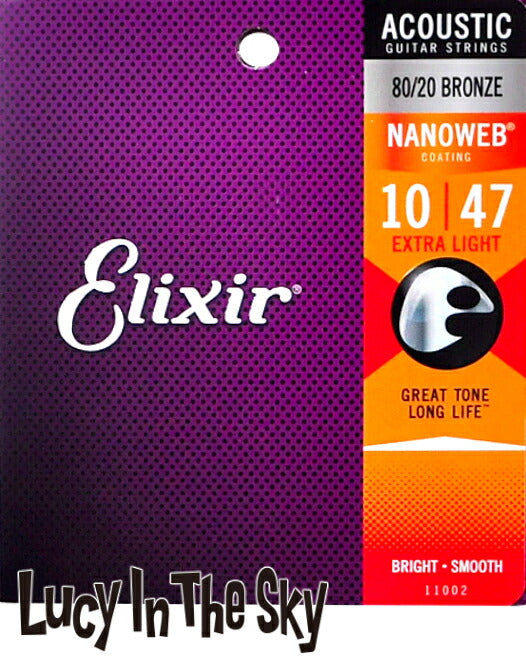 Elixir(エリクサー)アコギ弦NANOWEBExtraLight#11002[.010-.047]