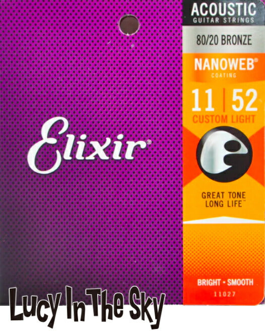 Elixir(エリクサー)アコギ弦NANOWEBCustomLight#11027[.011-.052]