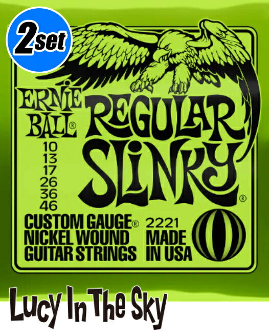 ERNIEBALL(アーニーボール)エレキ弦RegularSlinky#2221［.010-.046］2set