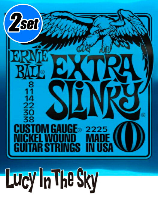 ERNIEBALL(アーニーボール)エレキ弦ExtraSlinky#2225［.008-.038］2set