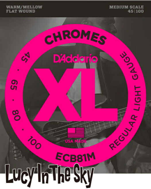 D'Addario（ダダリオ）ベース弦ChromesBassLight#ECB81M［.045-.100］Midium