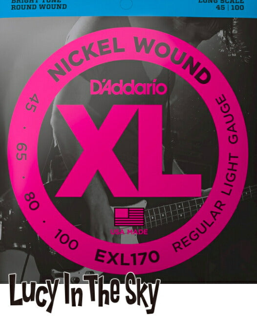 D'Addario（ダダリオ）ベース弦NickelWoundBassLight#EX170［.045-.100］