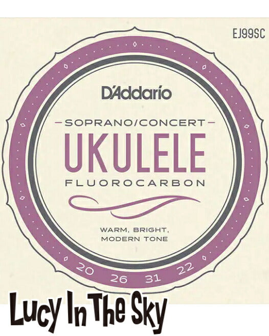 D'Addario（ダダリオ）ウクレレ弦（ソプラノ・コンサート）#EJ99sc［.020-.022］